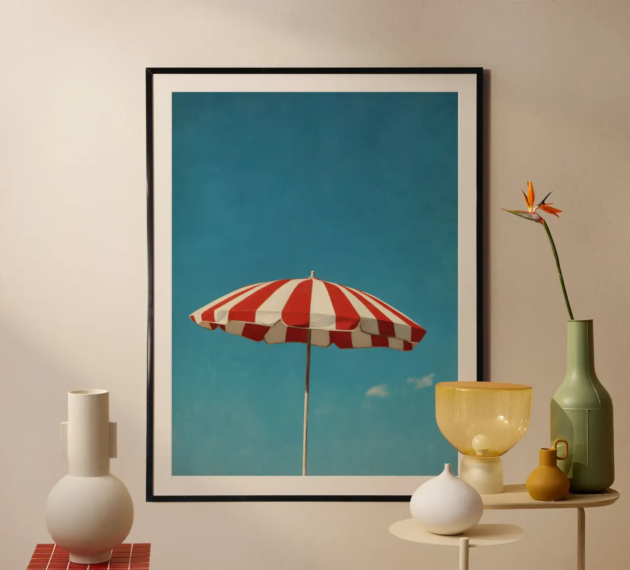 The Striped Umbrella carta hahnemühle da Gypsy Galleria