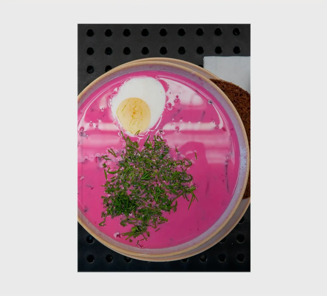 Beetroot soup with egg in Latvia notebook by anderm