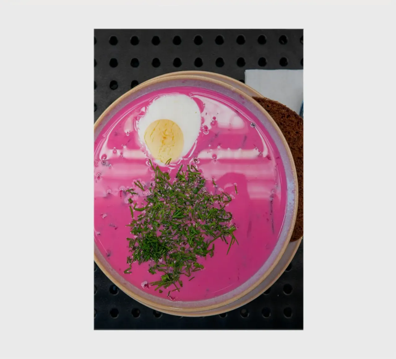 Beetroot soup with egg in Latvia notebook by anderm