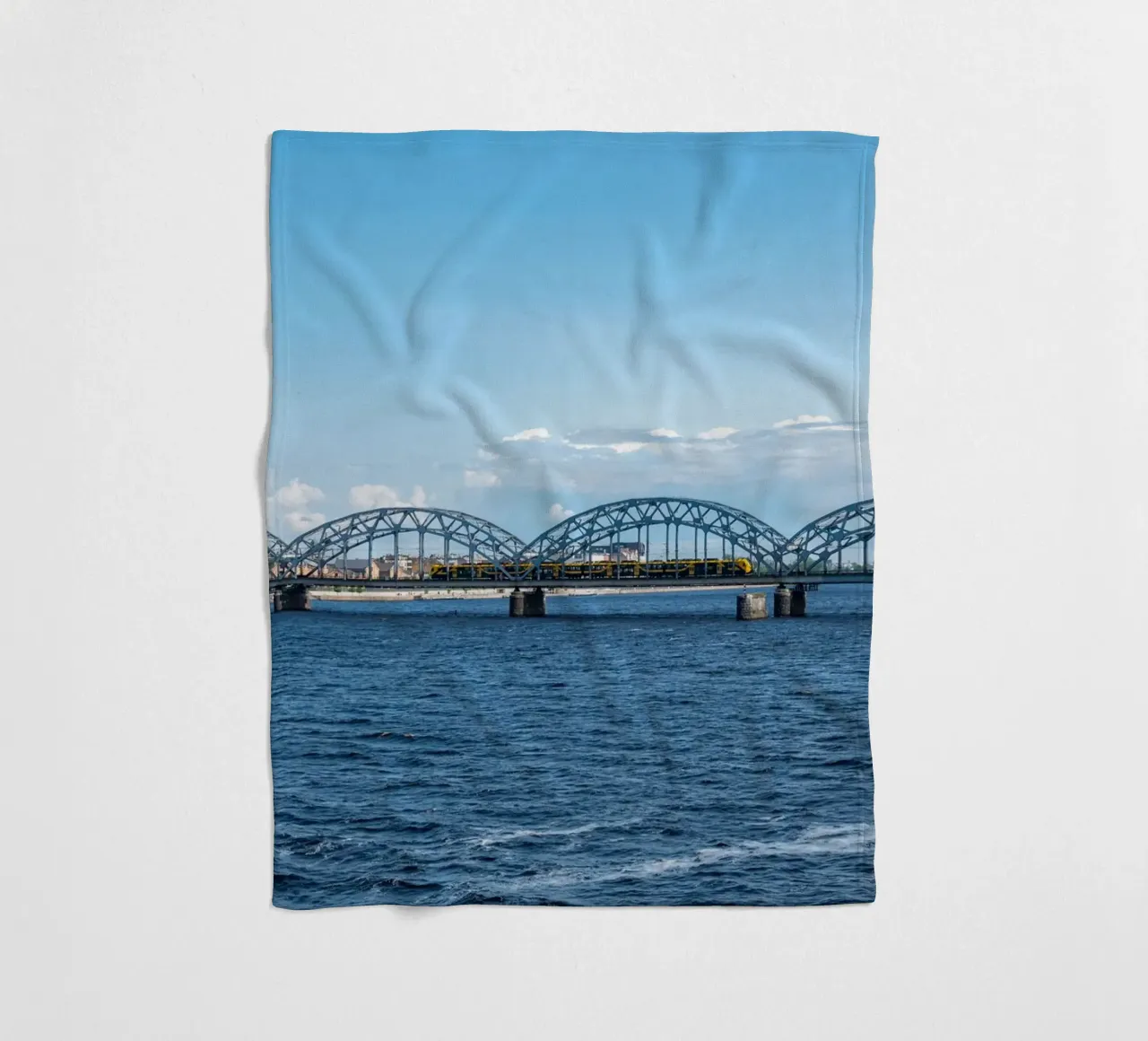 View of Riga, capital of Latvia fleece blanket by anderm