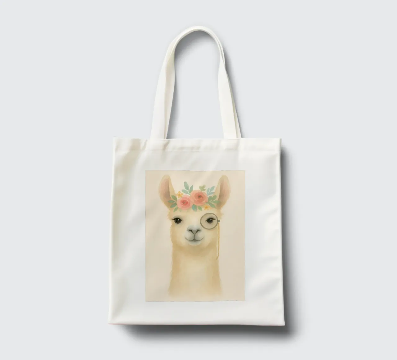 Sir Llama-Lot – Floral Fancy & Monocle Magic tote bag by Graceful Desine
