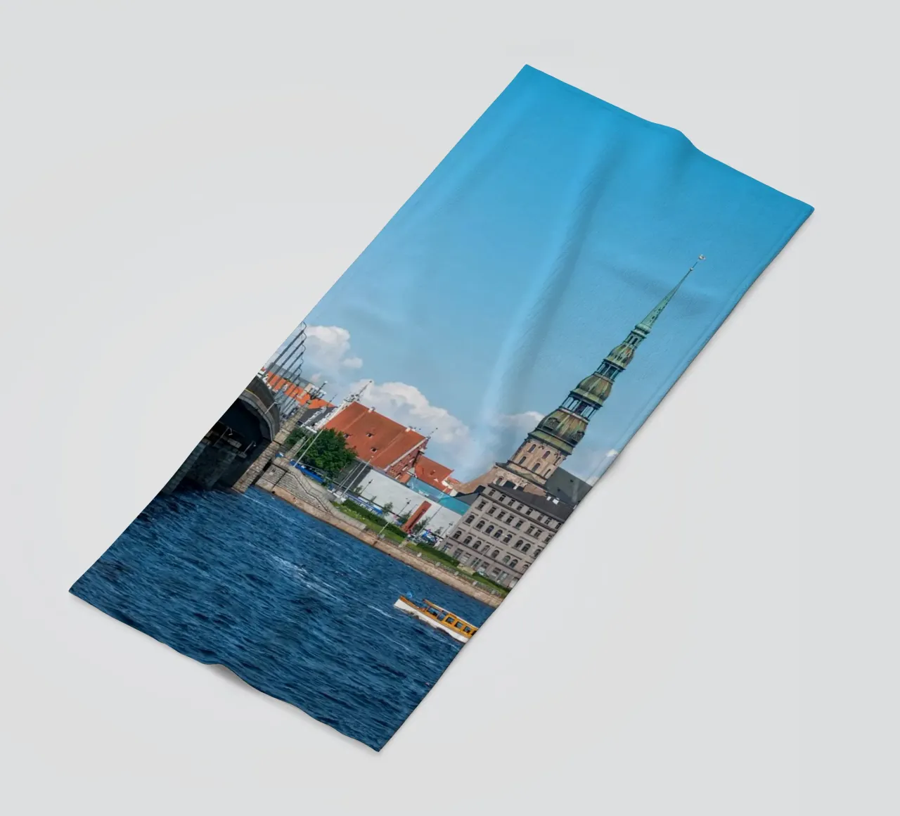 View of Riga, capital of Latvia beach towel by anderm