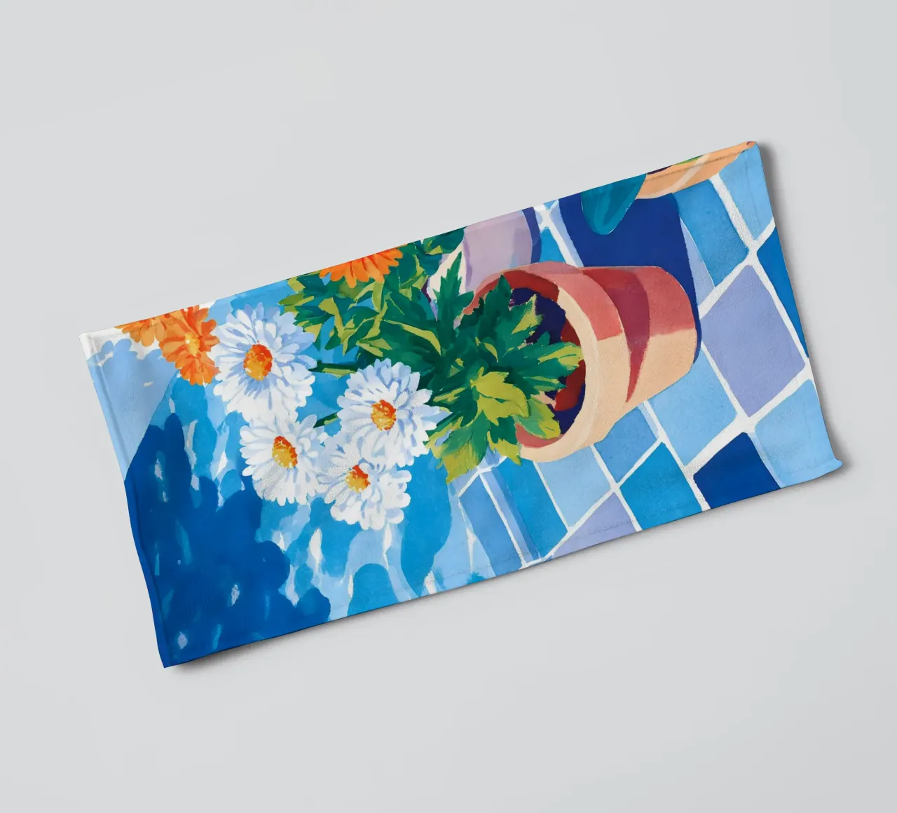 The Pool Flowers asciugamano da bagno da Gypsy Galleria