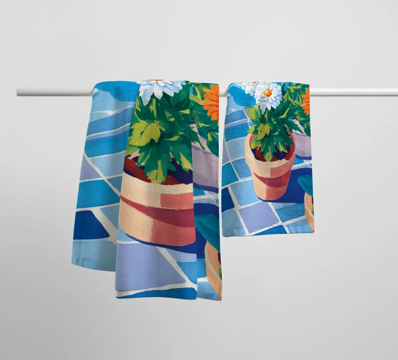 The Pool Flowers asciugamano da bagno da Gypsy Galleria