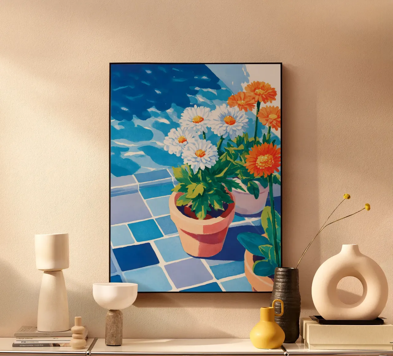 The Pool Flowers alluminio dibond da Gypsy Galleria
