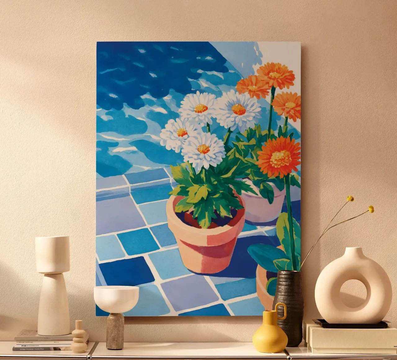 The Pool Flowers alluminio dibond da Gypsy Galleria