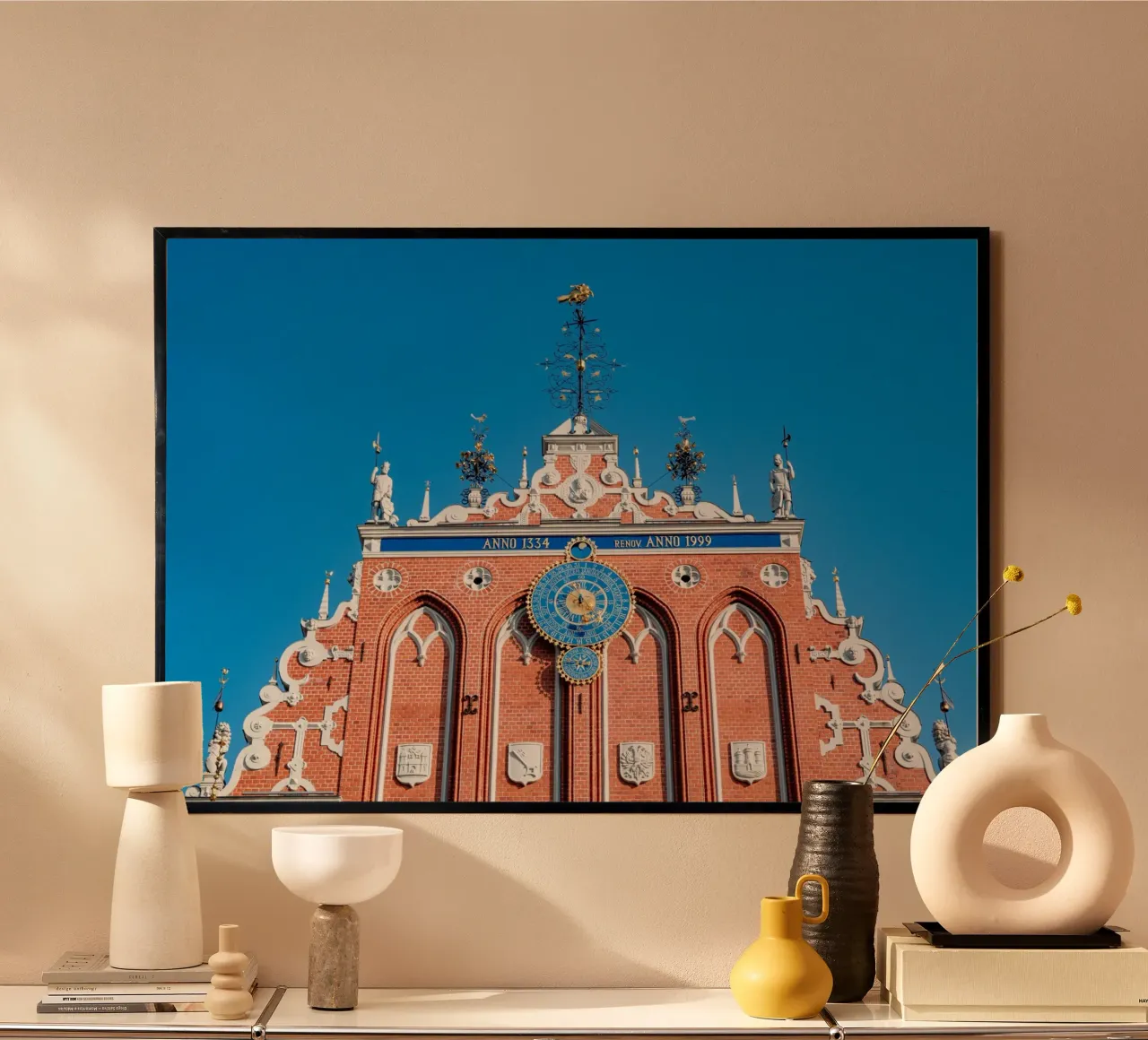 Casa delle Teste Nere, Riga, Lettonia poster da anderm