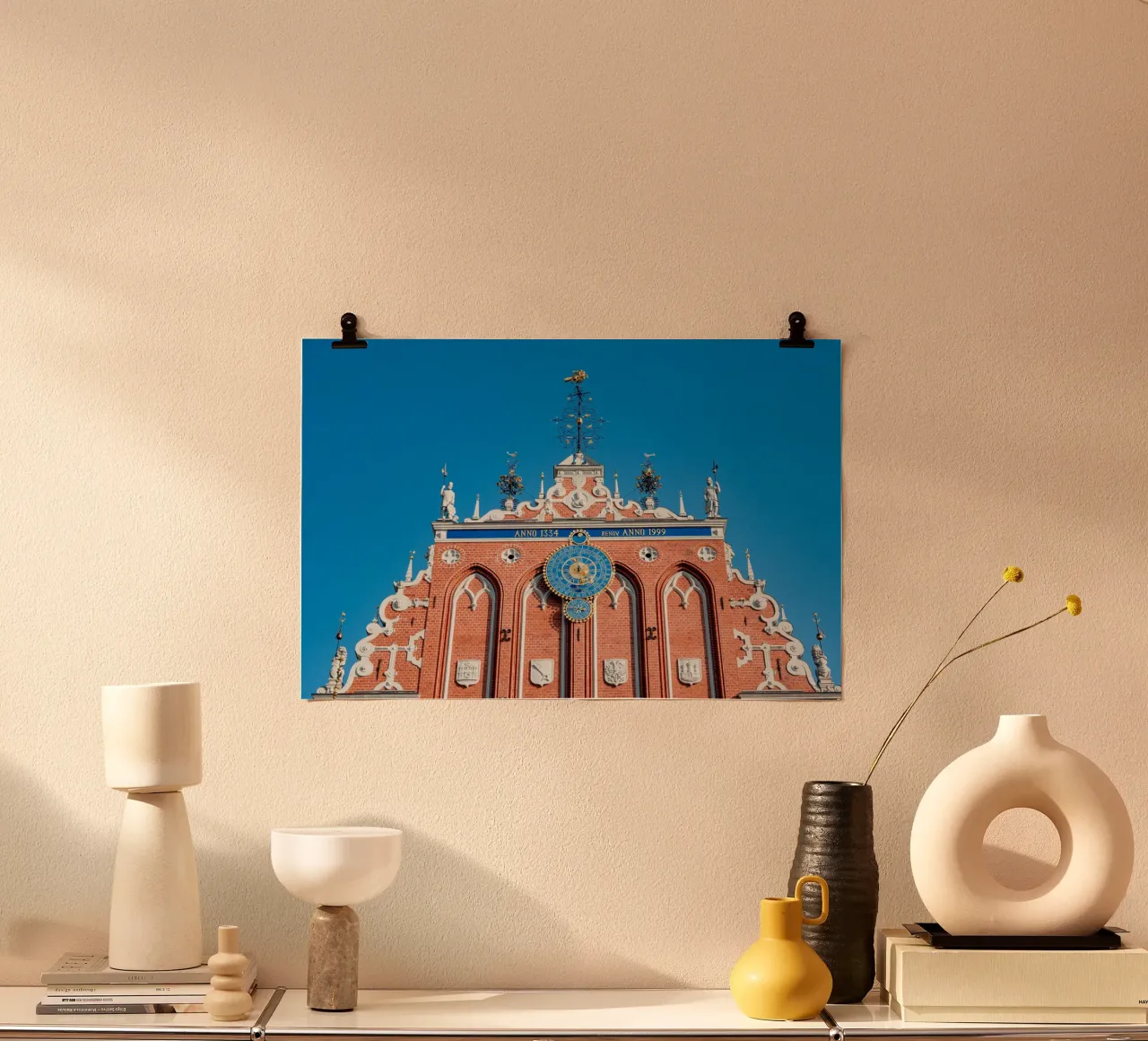 Casa delle Teste Nere, Riga, Lettonia poster da anderm