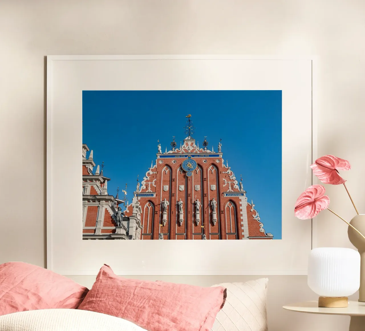 Casa delle Teste Nere, Riga, Lettonia poster da anderm