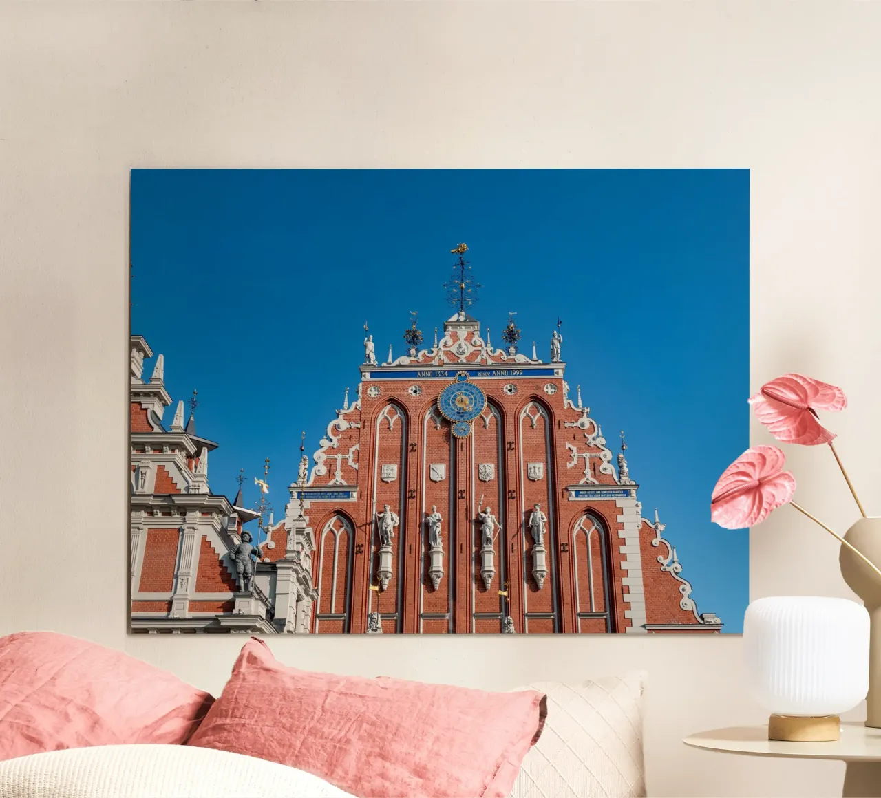 Casa delle Teste Nere, Riga, Lettonia poster da anderm