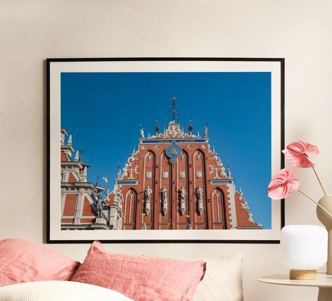 Casa delle Teste Nere, Riga, Lettonia poster da anderm