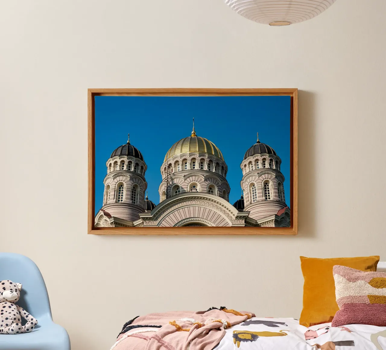 Riga Nativity of Christ Orthodox Cathedral canvas with Floater frame by anderm