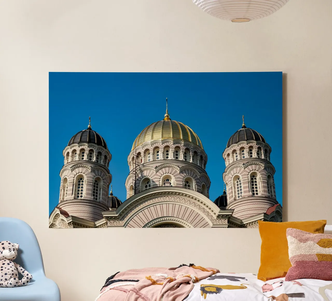 Riga Nativity of Christ Orthodox Cathedral canvas with Floater frame by anderm