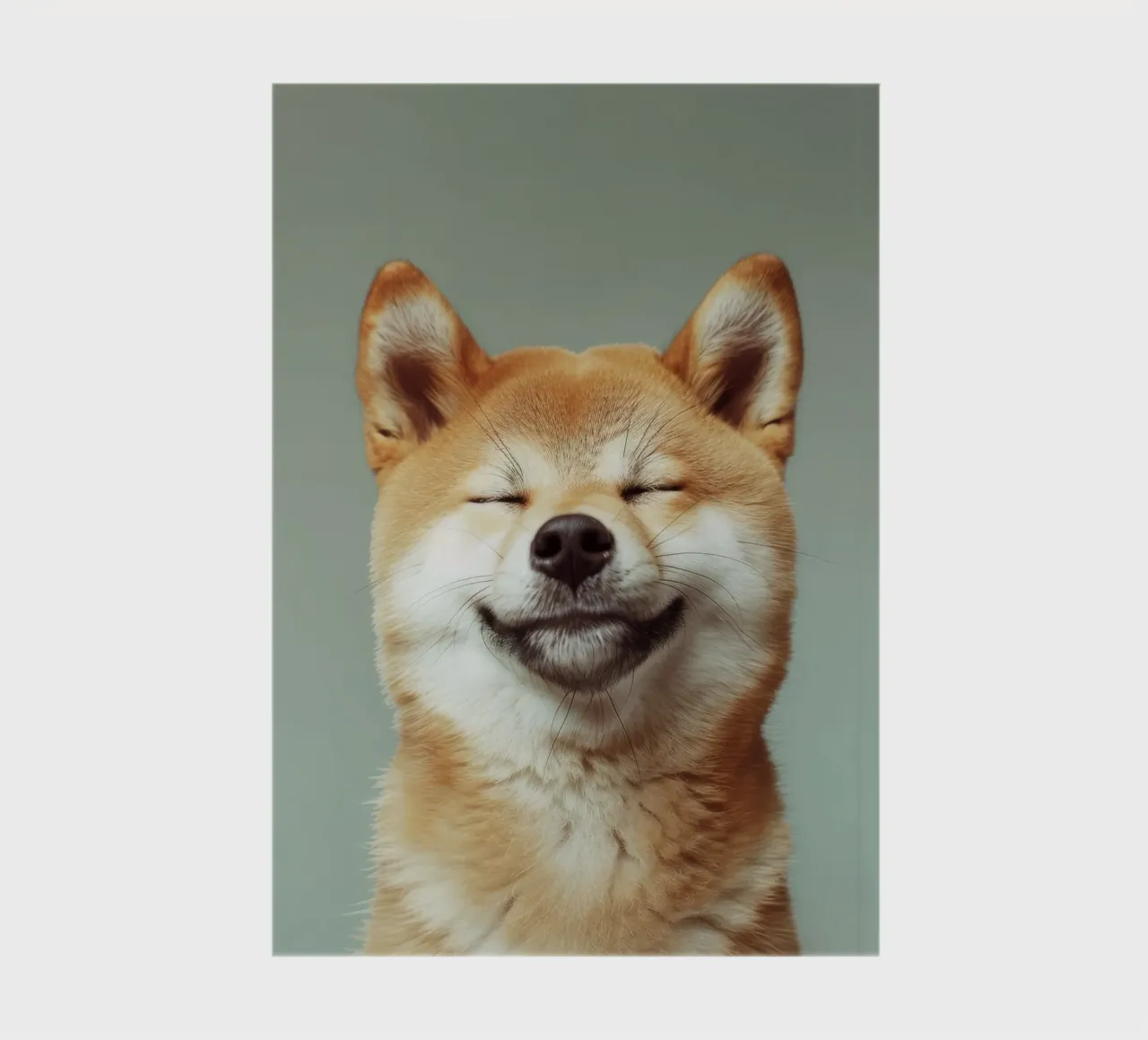 Shiba Inu felice con gli occhi chiusi e il cuore rilassato diario da DesignDoodle
