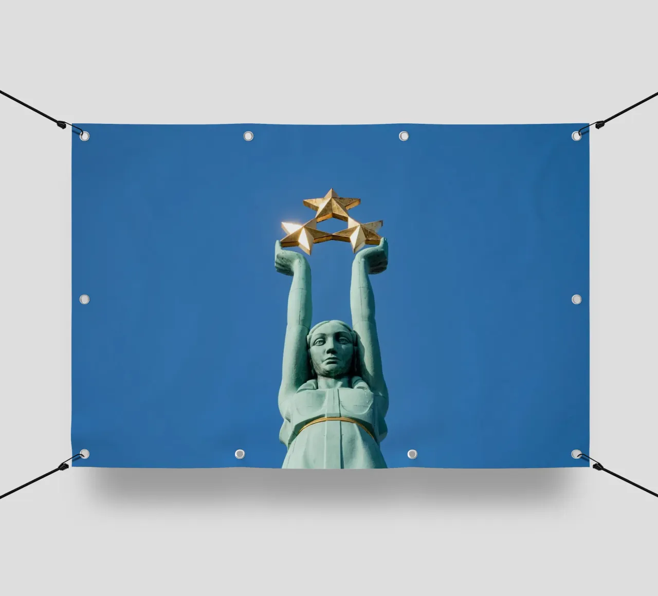 Statua della libertà a Riga, Lettonia telo in pvc da anderm