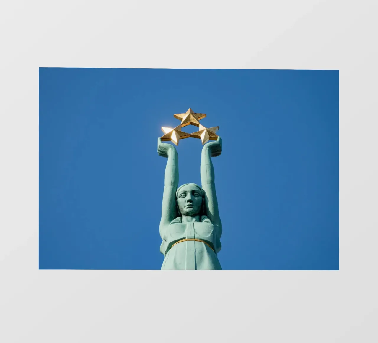 Statua della libertà a Riga, Lettonia telo in pvc da anderm