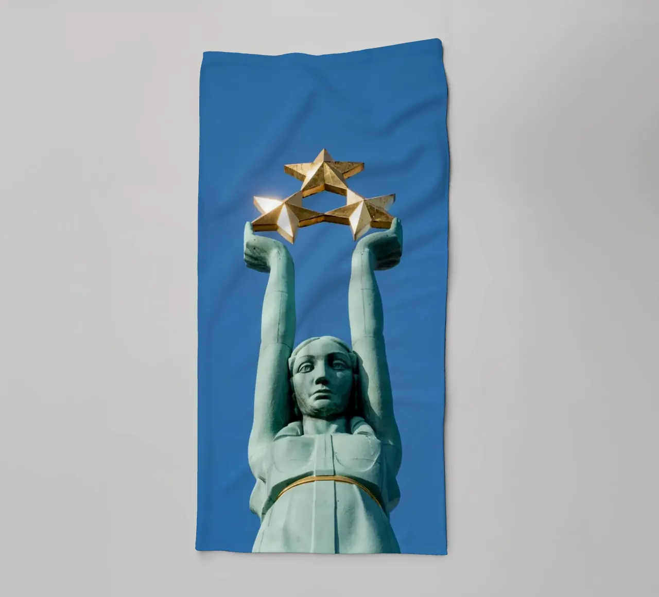 Statue of freedom in Riga, Latvia towel by anderm