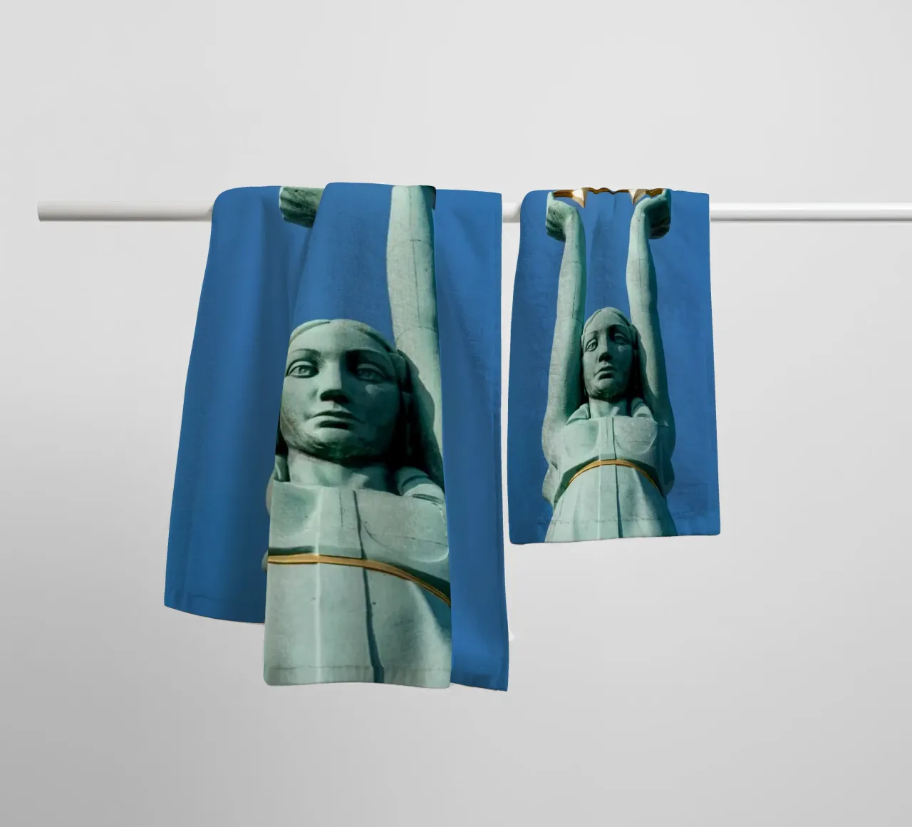 Statue of freedom in Riga, Latvia towel by anderm