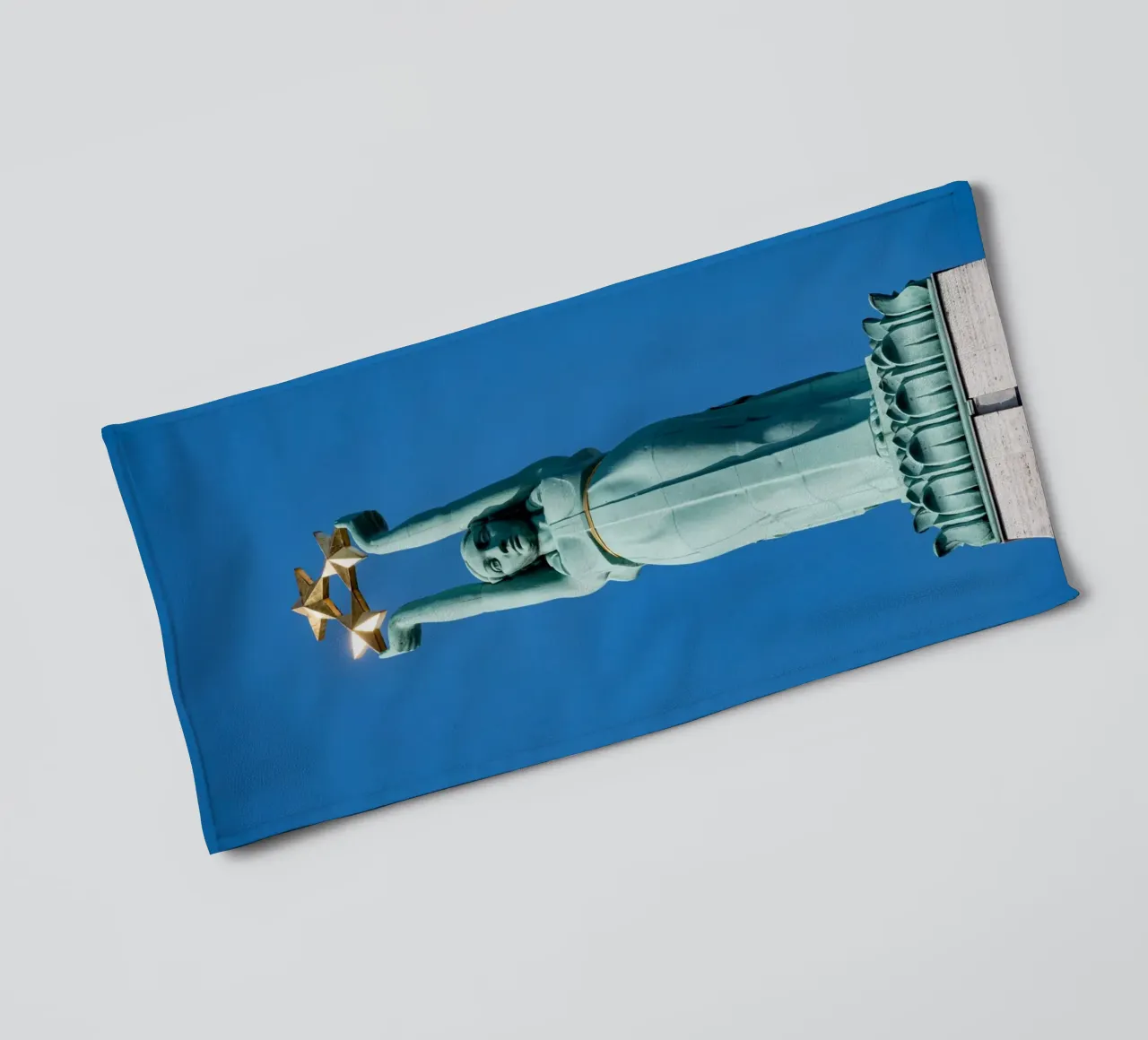 Statue of freedom in Riga, Latvia towel by anderm