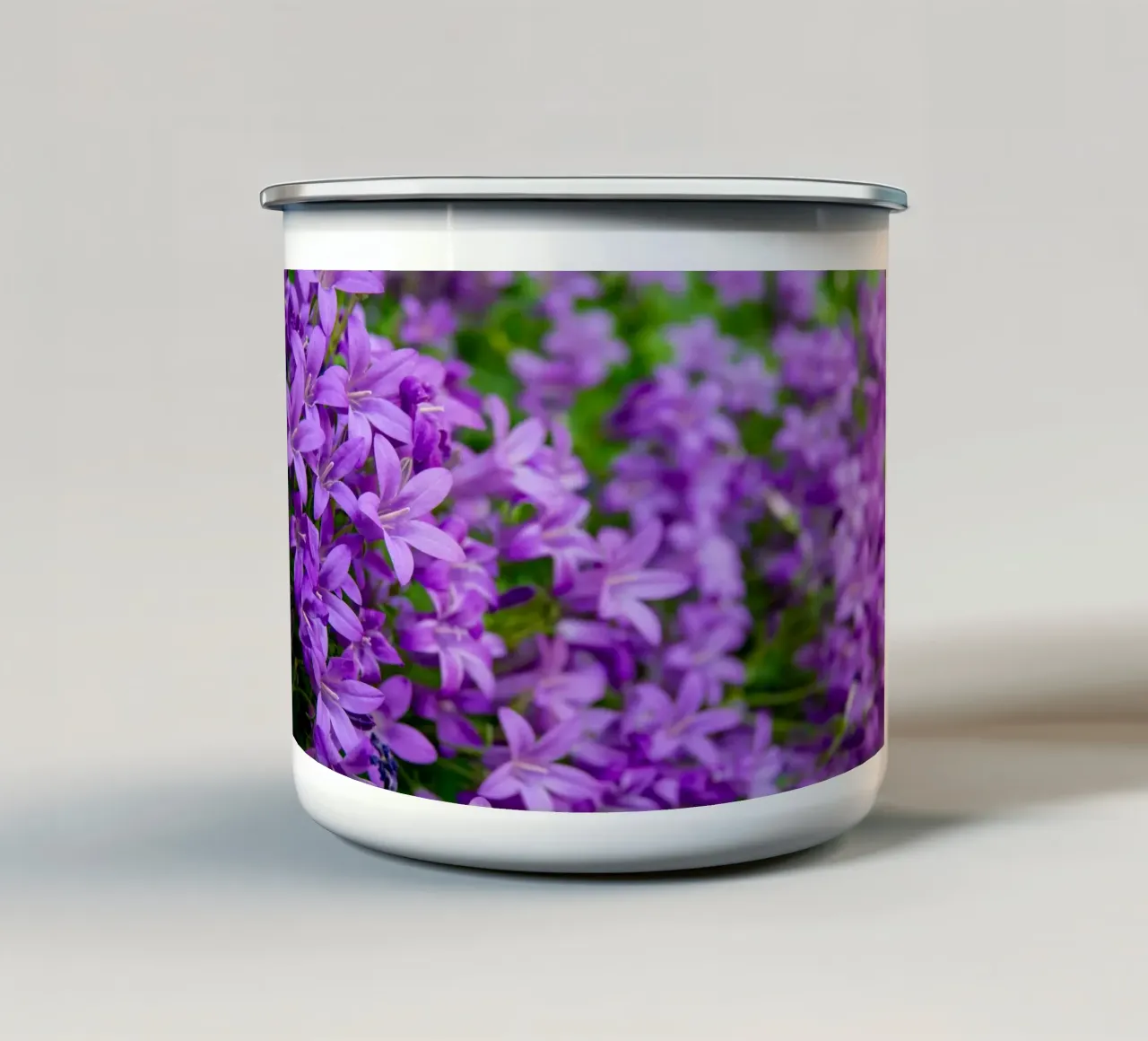 Campanule viola tazza in smalto da anderm