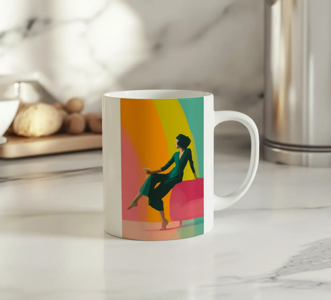 Rainbow Lounge tazza in ceramica da Clara August