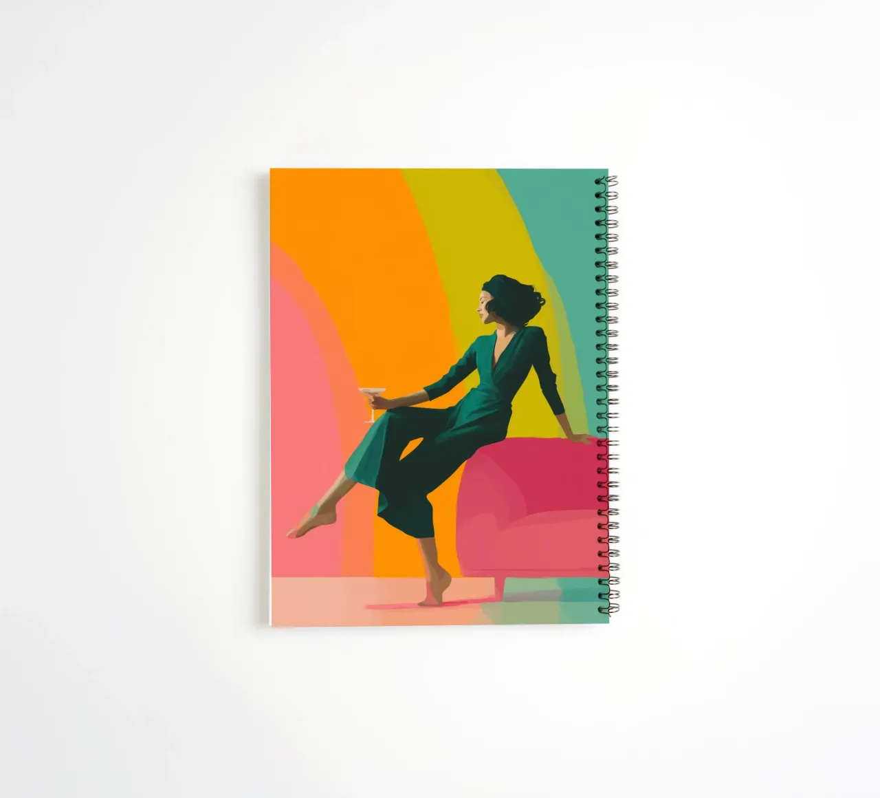 Rainbow Lounge spiral notebook by Clara August