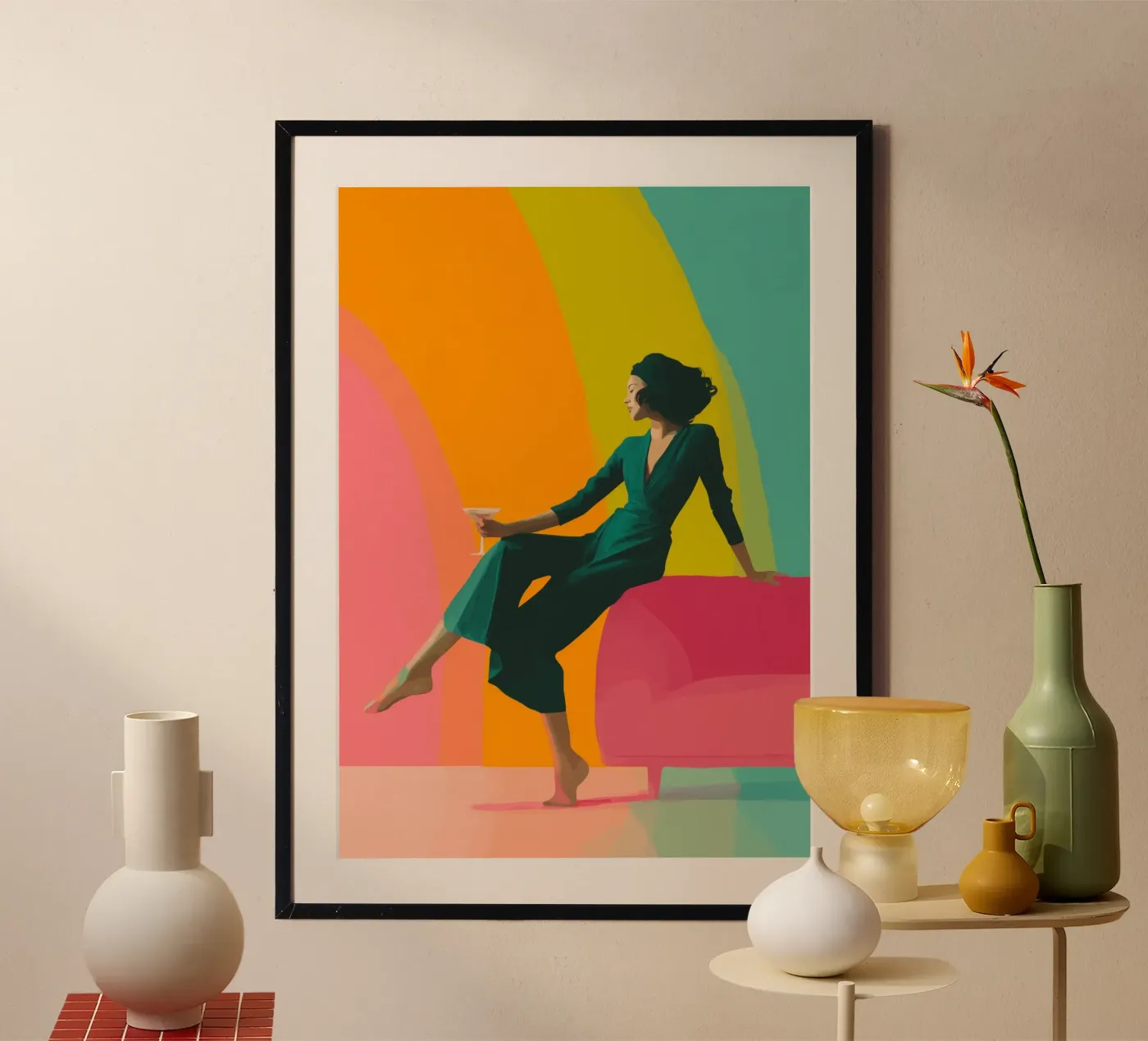 Rainbow Lounge poster da Clara August