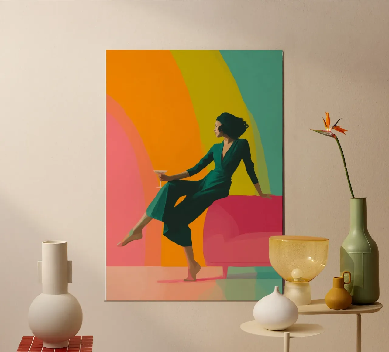 Rainbow Lounge poster da Clara August