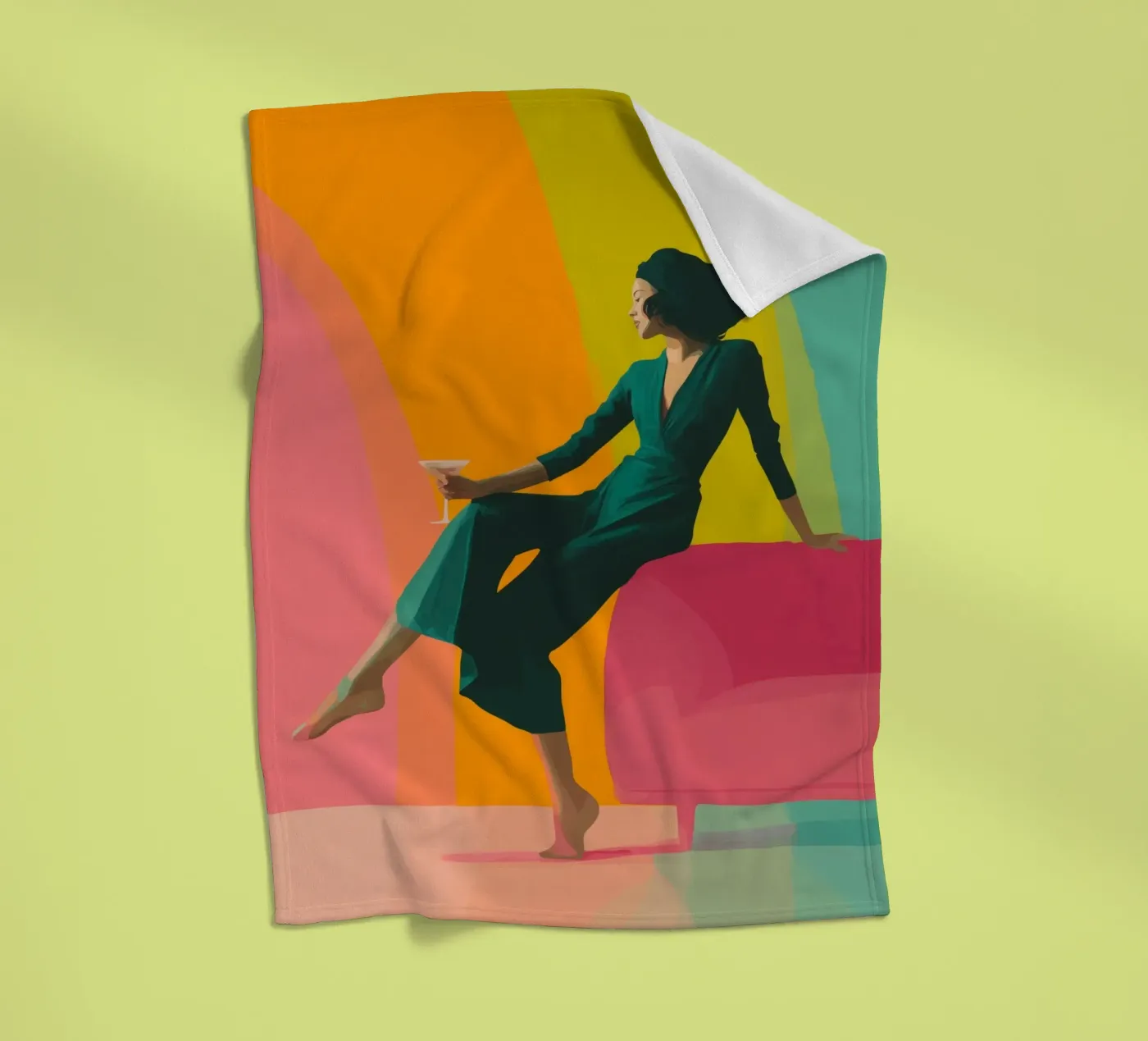 Rainbow Lounge Fleecedecke von Clara August