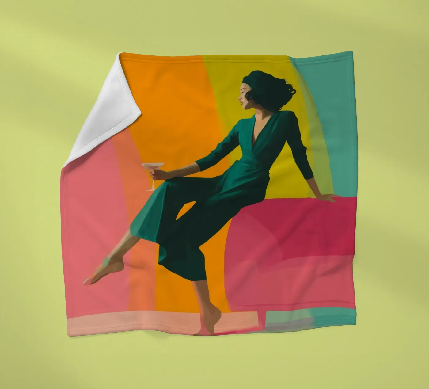 Rainbow Lounge Fleecedecke von Clara August