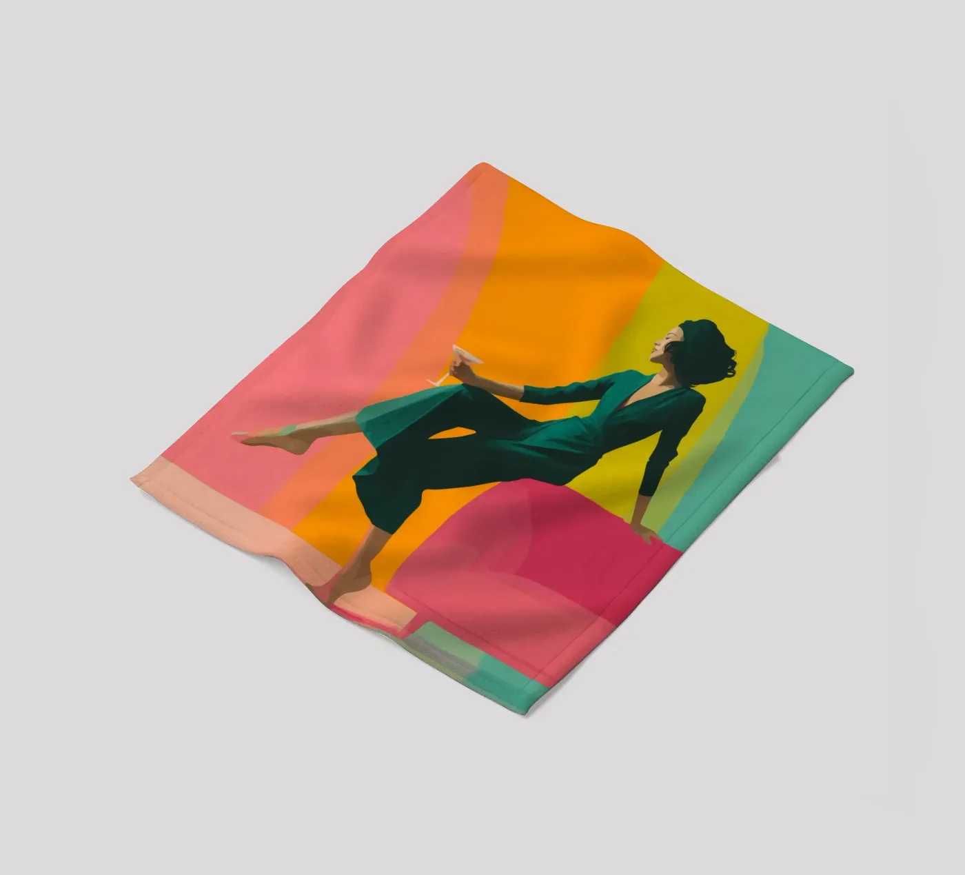 Rainbow Lounge Fleecedecke von Clara August