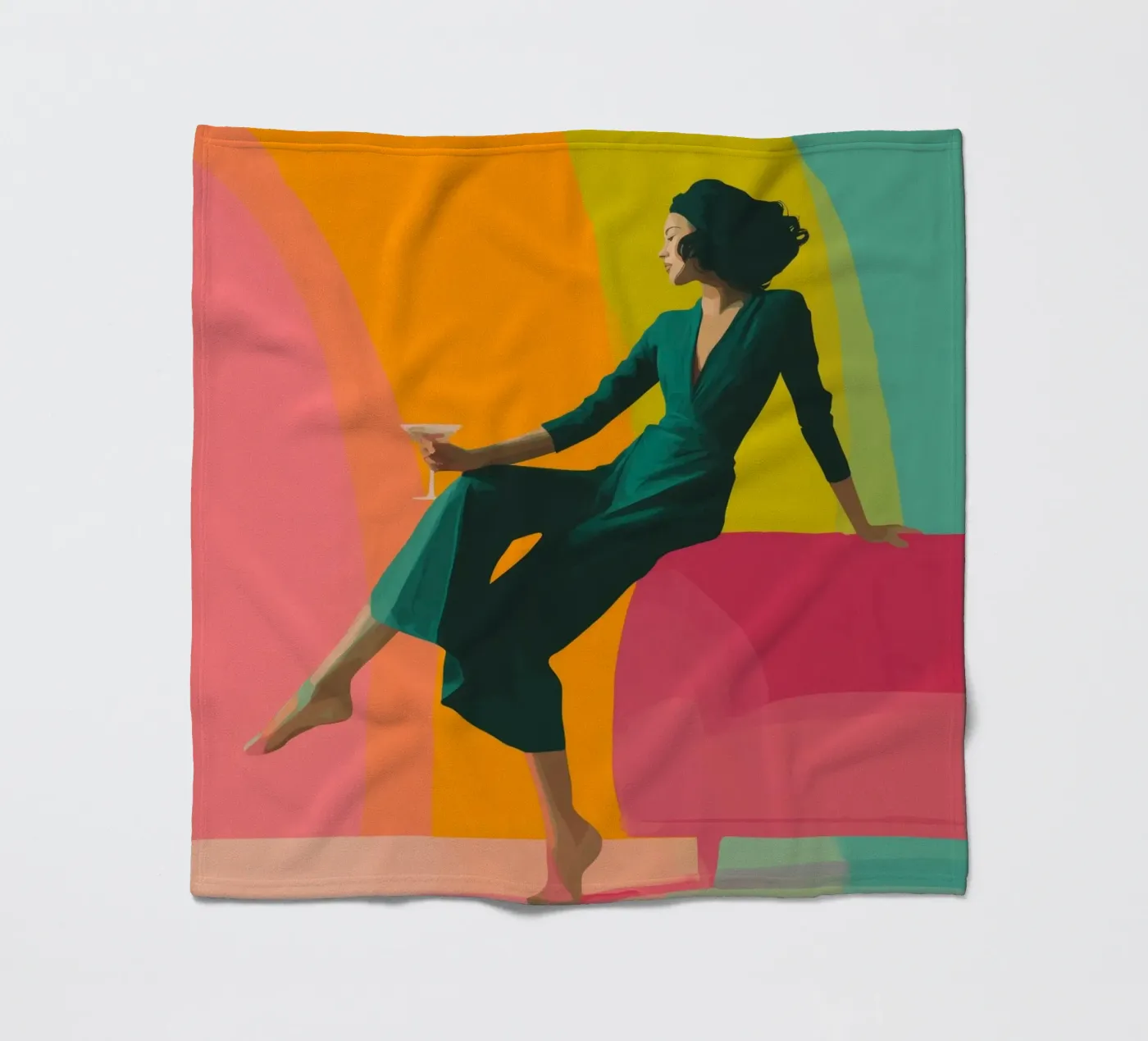Rainbow Lounge Fleecedecke von Clara August