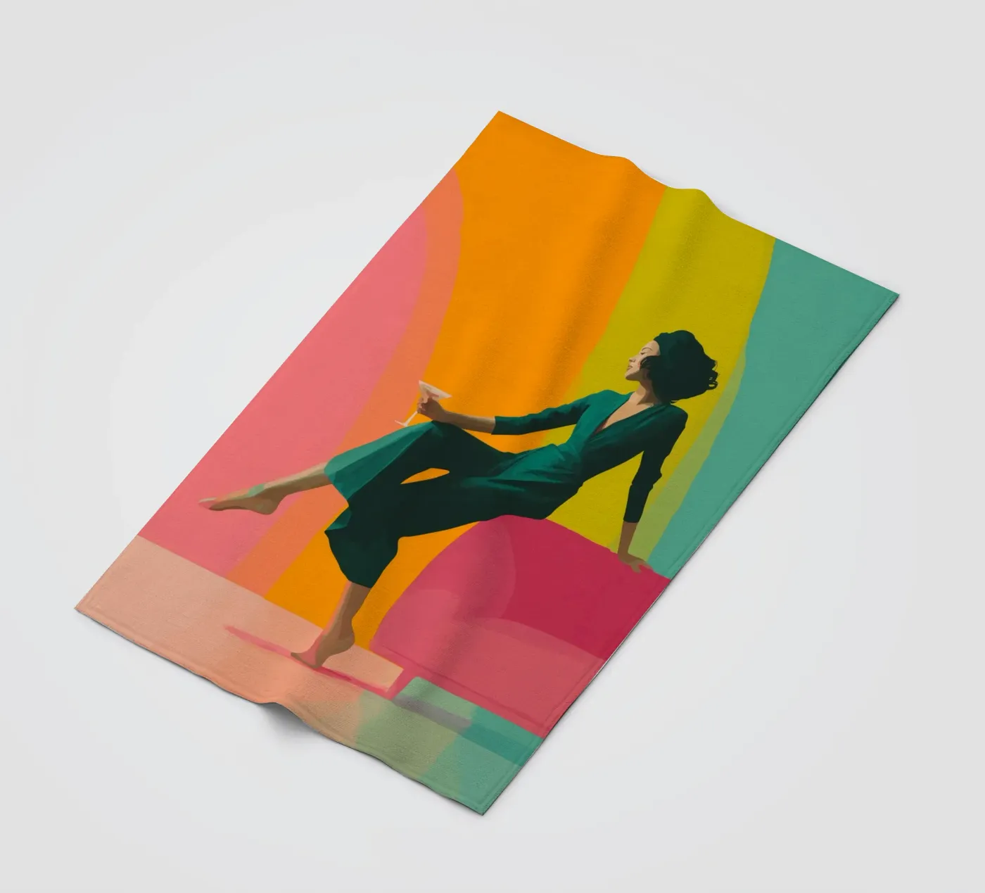 Rainbow Lounge Fleecedecke von Clara August