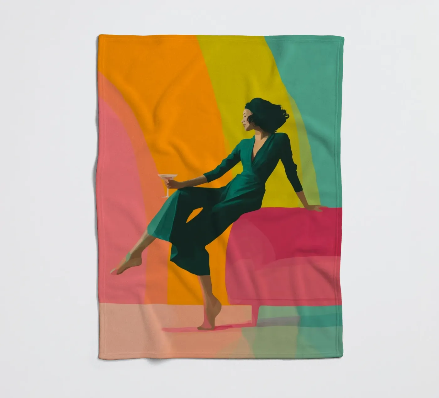 Rainbow Lounge Fleecedecke von Clara August