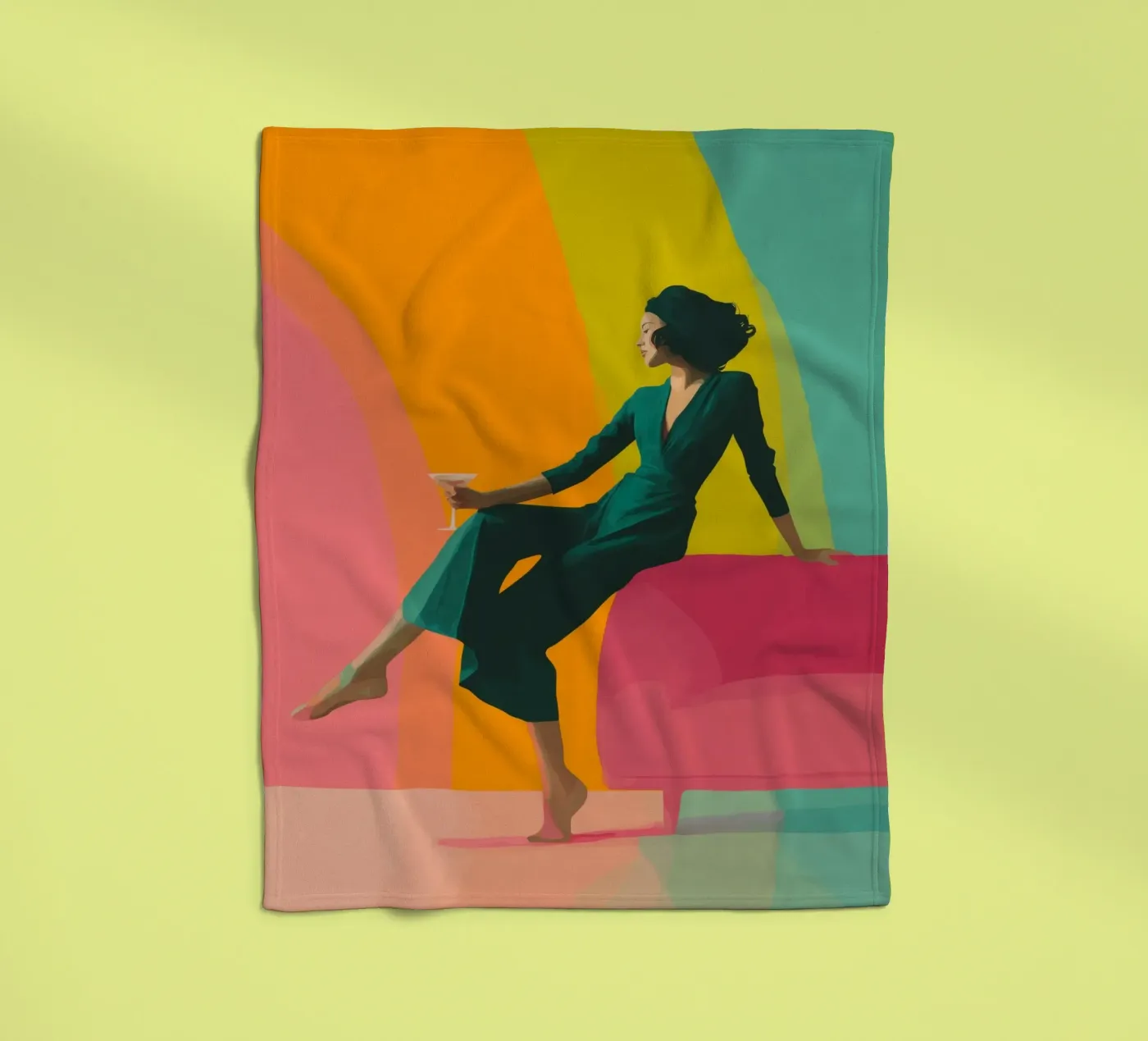 Rainbow Lounge Fleecedecke von Clara August
