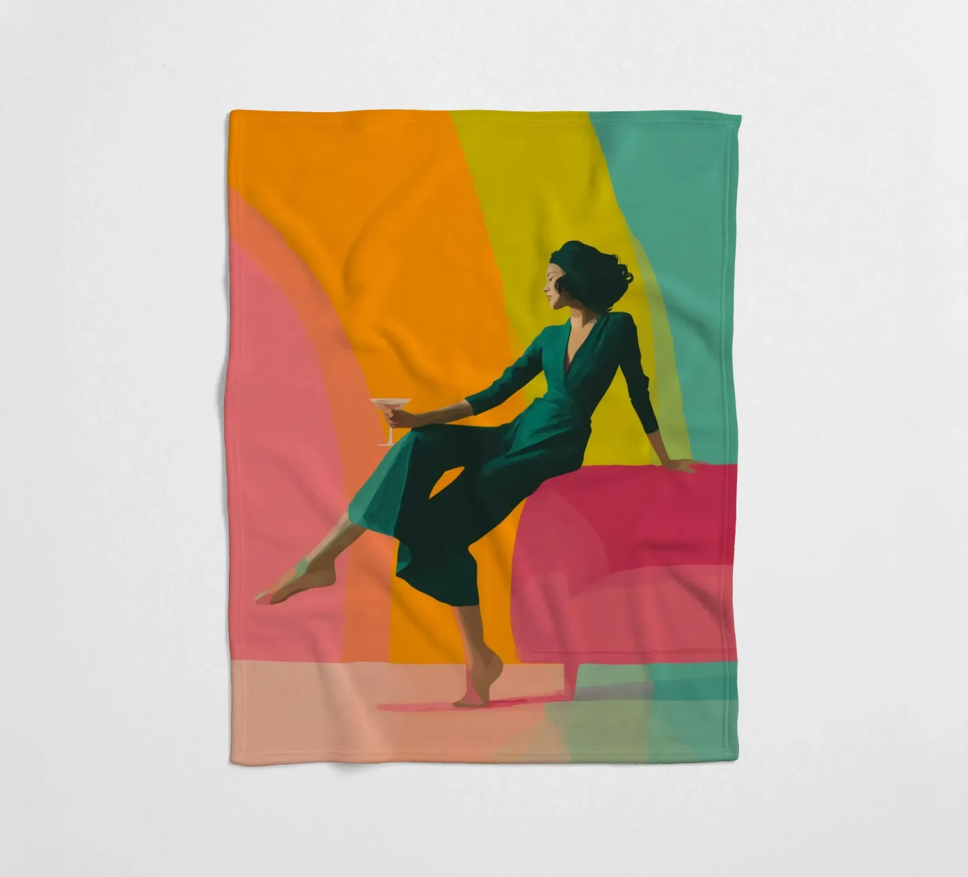 Rainbow Lounge Fleecedecke von Clara August