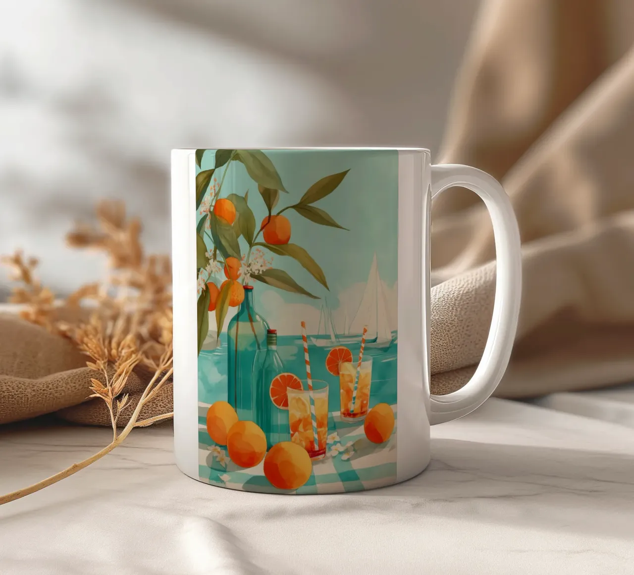 Citrus Coast tazza in ceramica da Clara August