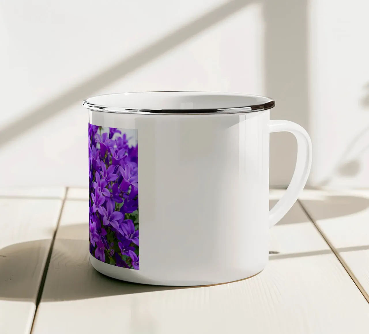 Campanule viola tazza in smalto da anderm