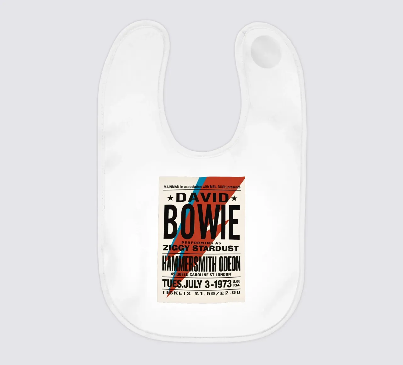 Reproduction David Bowie Hammersmith Odeon Music bavaglino da DGUnder