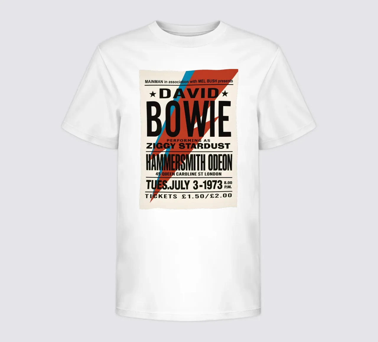 Reproduction David Bowie Hammersmith Odeon Music t-shirt bambini da DGUnder