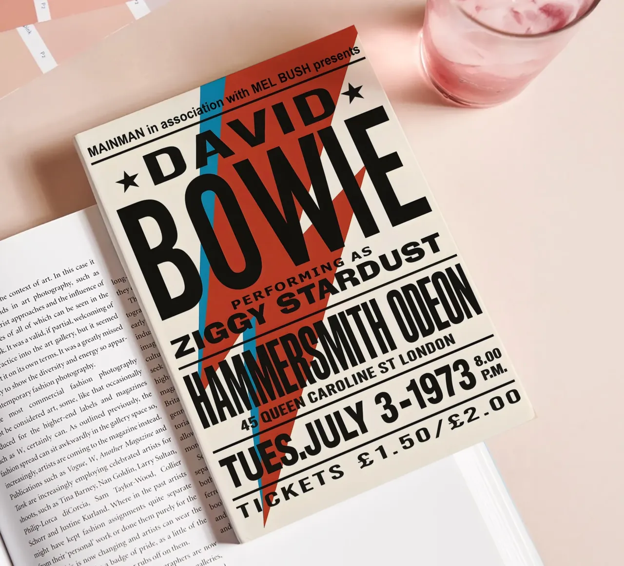Reproduction David Bowie Hammersmith Odeon Music carnet de notes de DGUnder