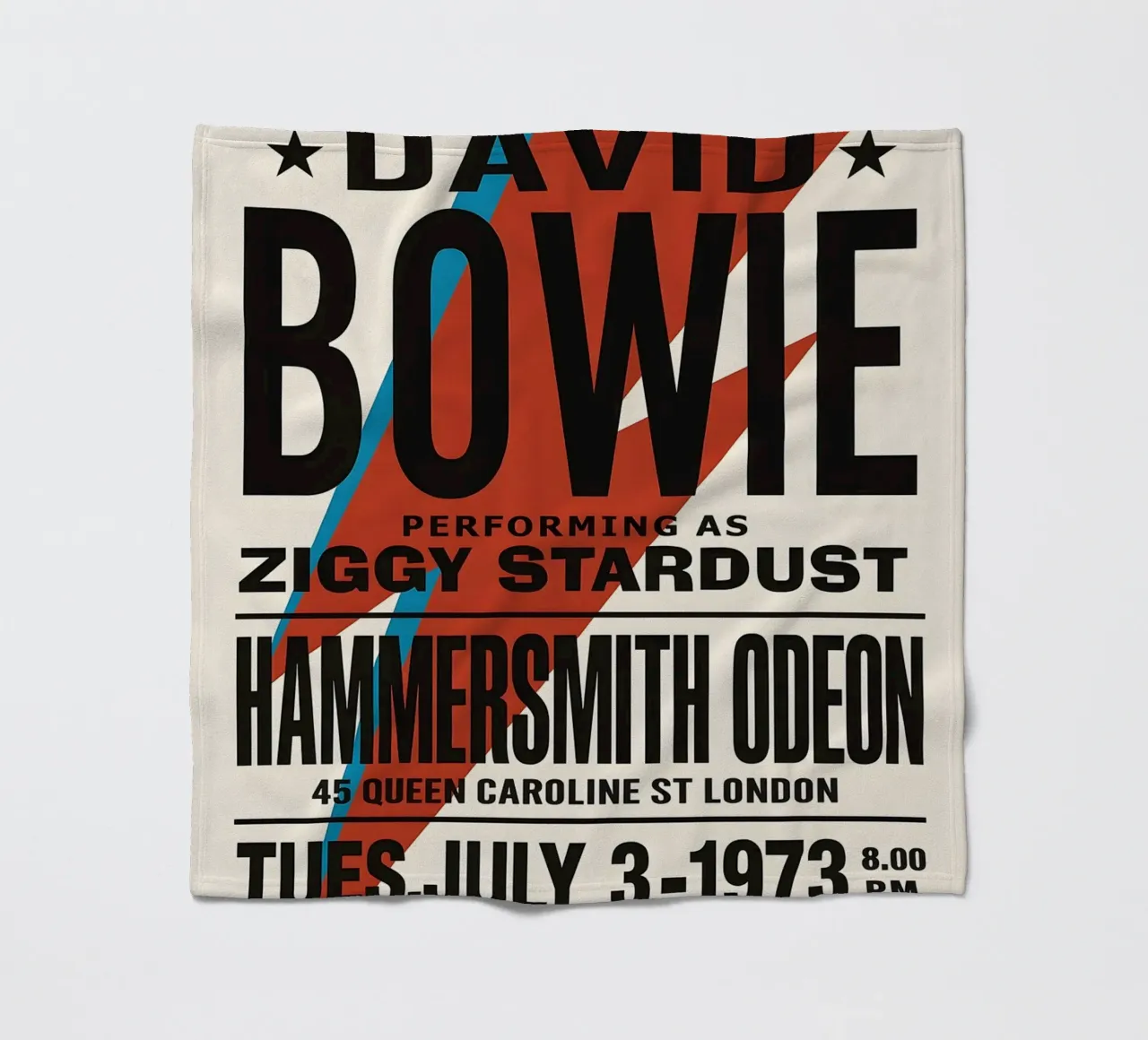 Reproduction David Bowie Hammersmith Odeon Music coperta in pile da DGUnder