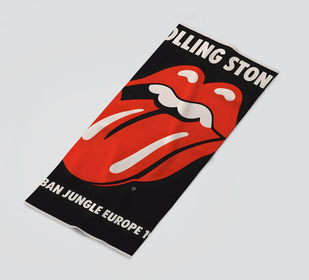 ROLLING STONES URBAN JUNGLE EUROPE 1990 beach towel by DGUnder