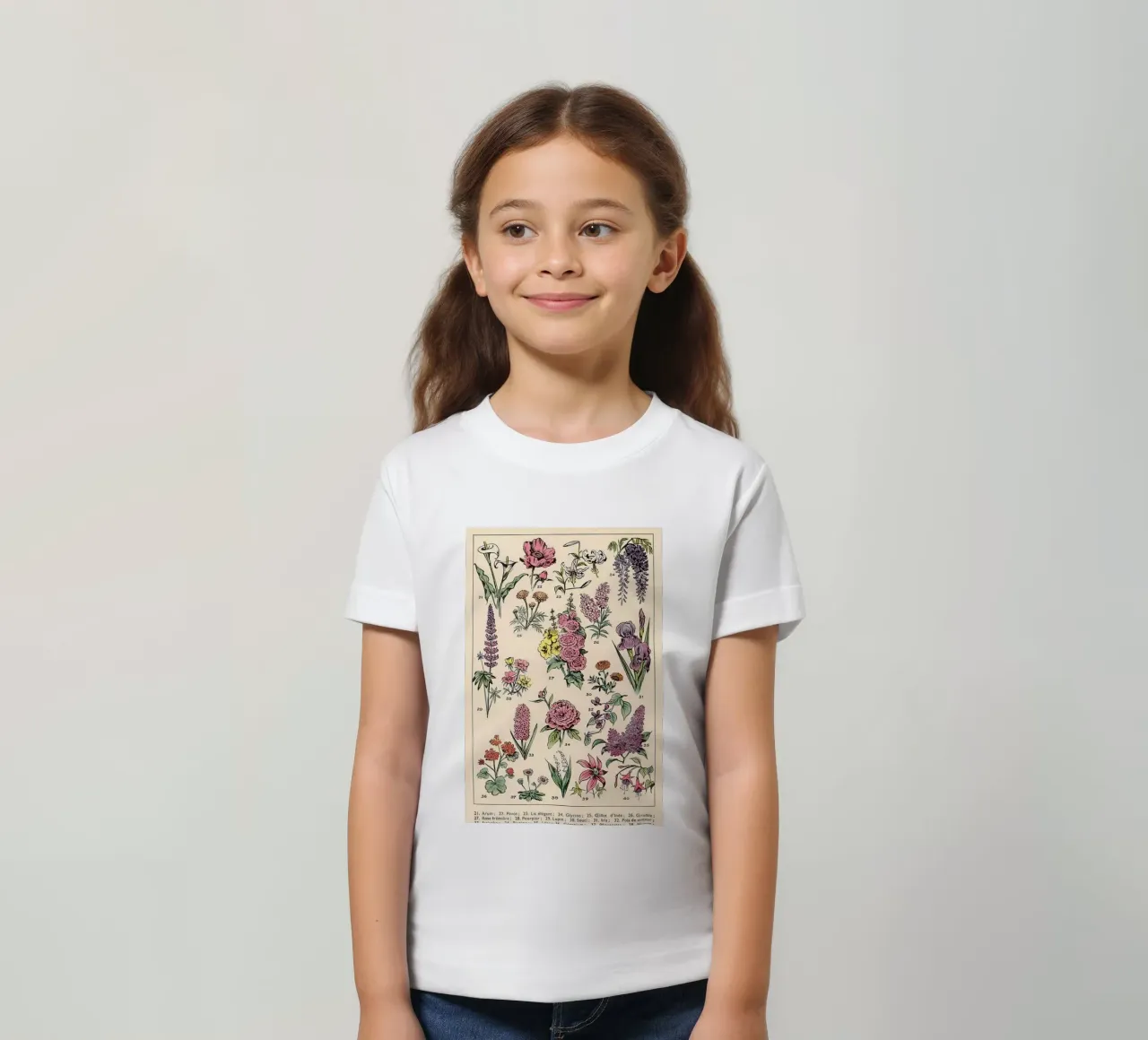 flowers araceae poppy lily wisteria kids t-shirt by Graham Robertson