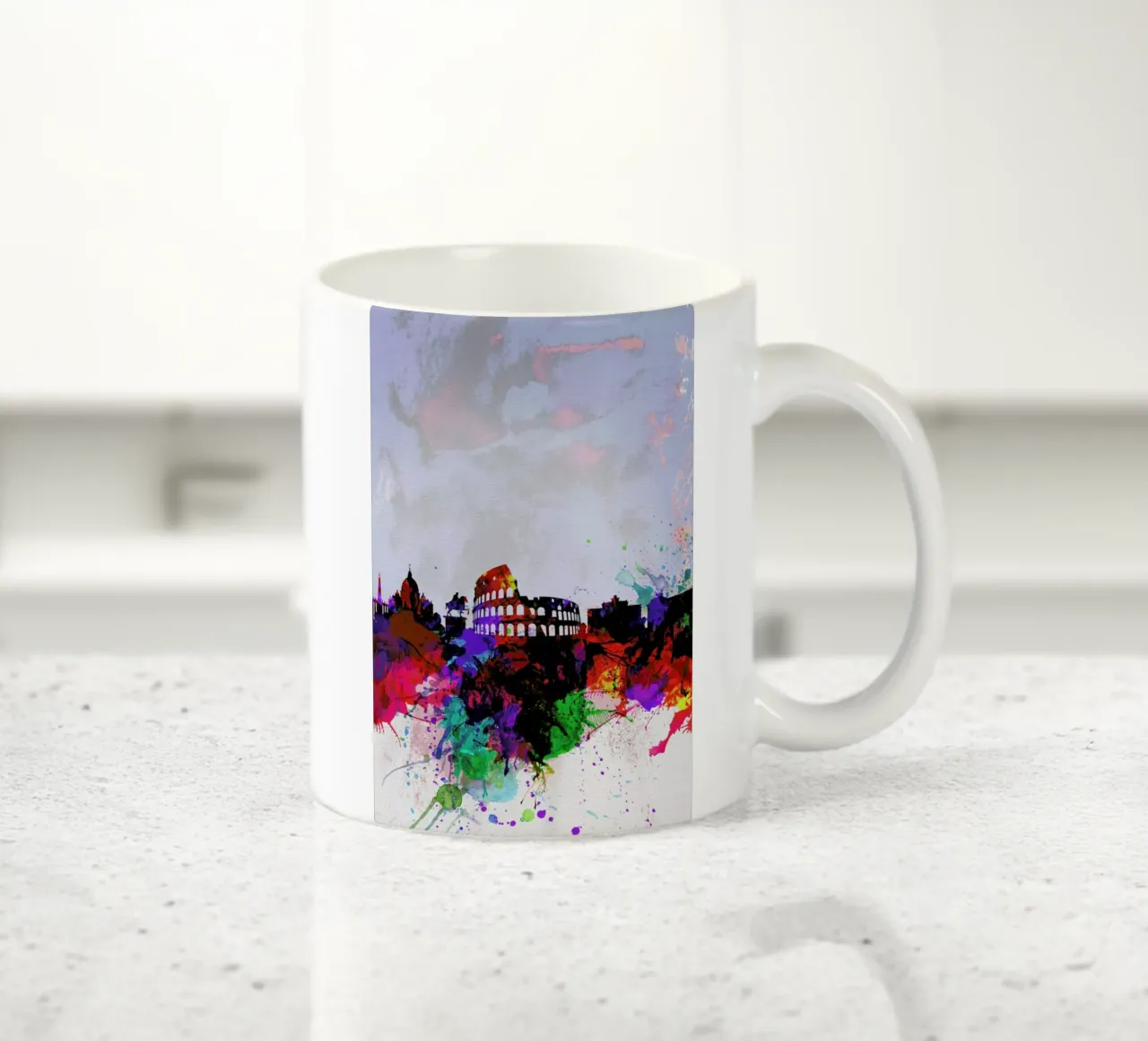 Rome Watercolor Skyline tazza in ceramica da Naxart