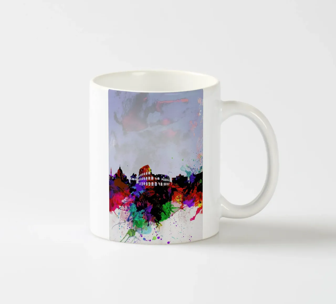 Rome Watercolor Skyline tazza in ceramica da Naxart