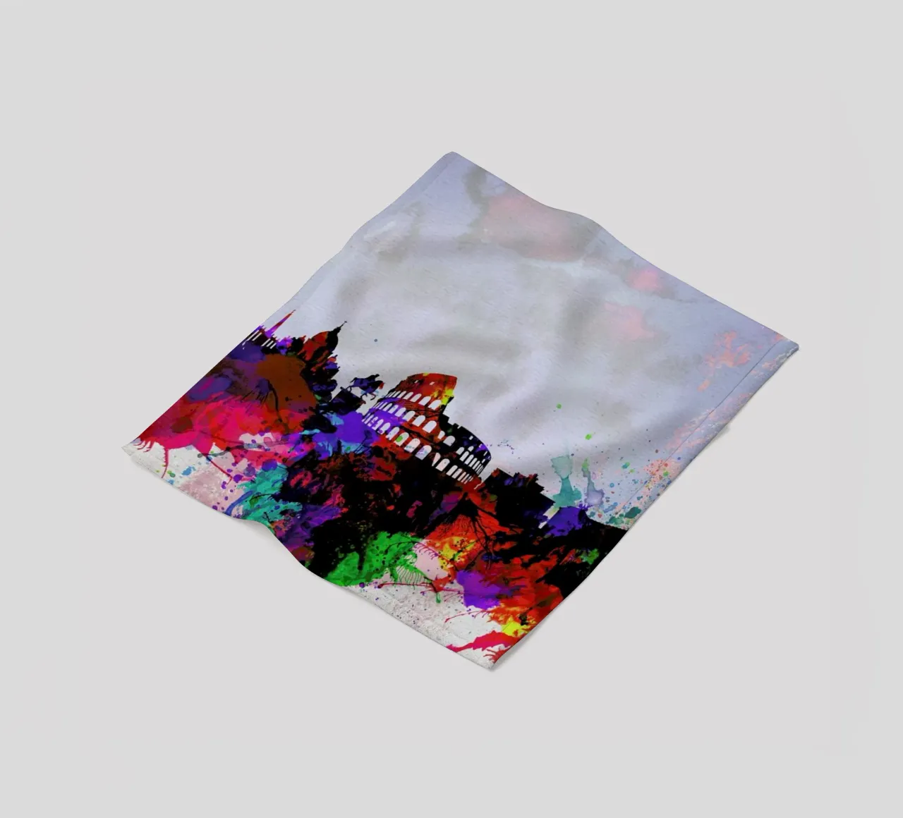 Rome Watercolor Skyline coperta in pile da Naxart