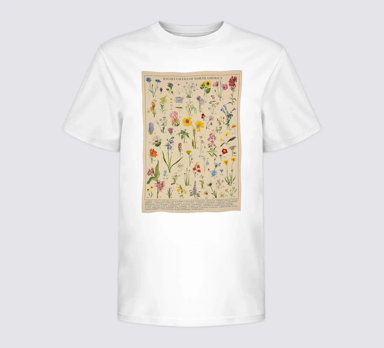 fleurs sauvages botanique Amérique du Nord t-shirt enfant de Graham Robertson