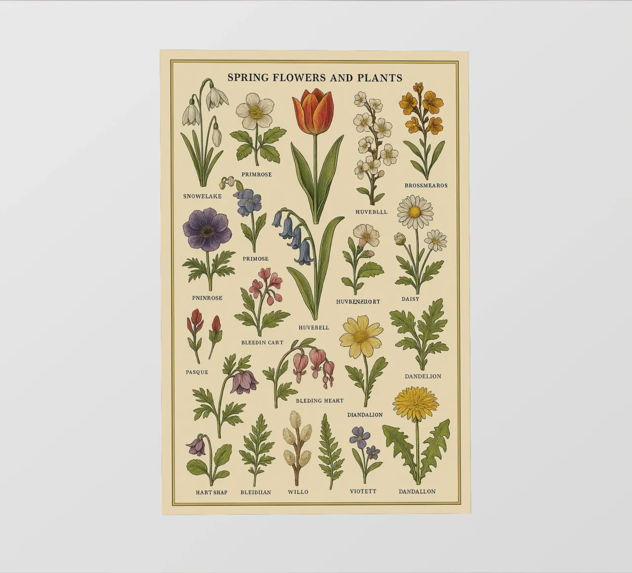fiocco di neve primula tulipano brossemaeros telo in pvc da Graham Robertson