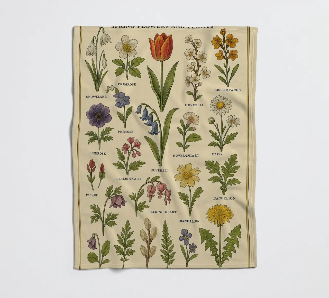 fiocco di neve primula tulipano brossemaeros coperta in pile da Graham Robertson